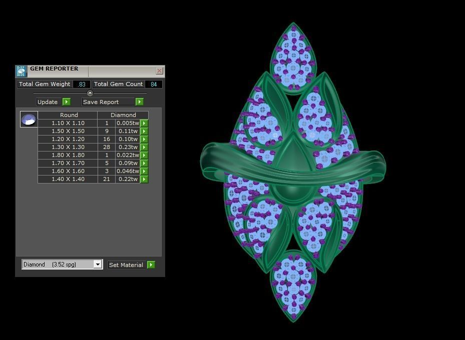 Women Ring 3dm STL OBJ FBX Renders Details 3D print model_3