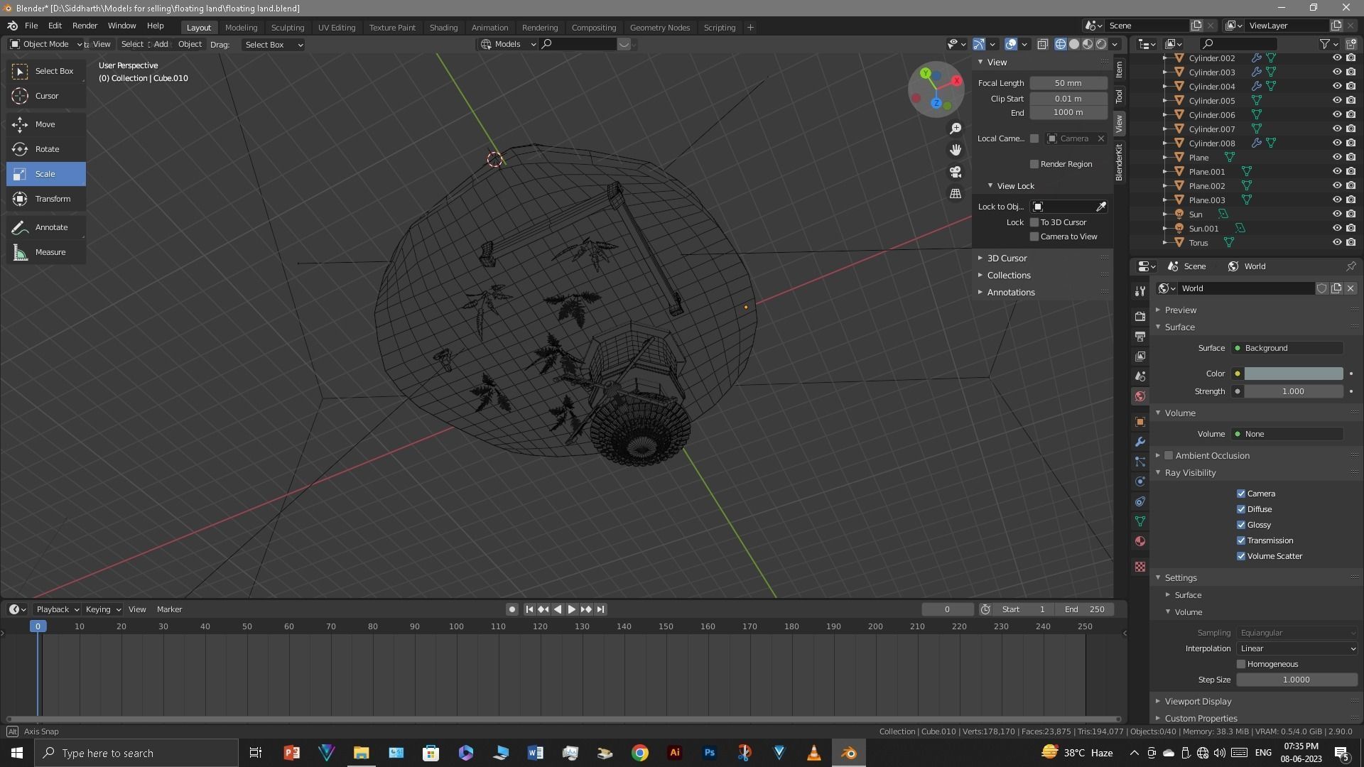Floating Island 3D model_40