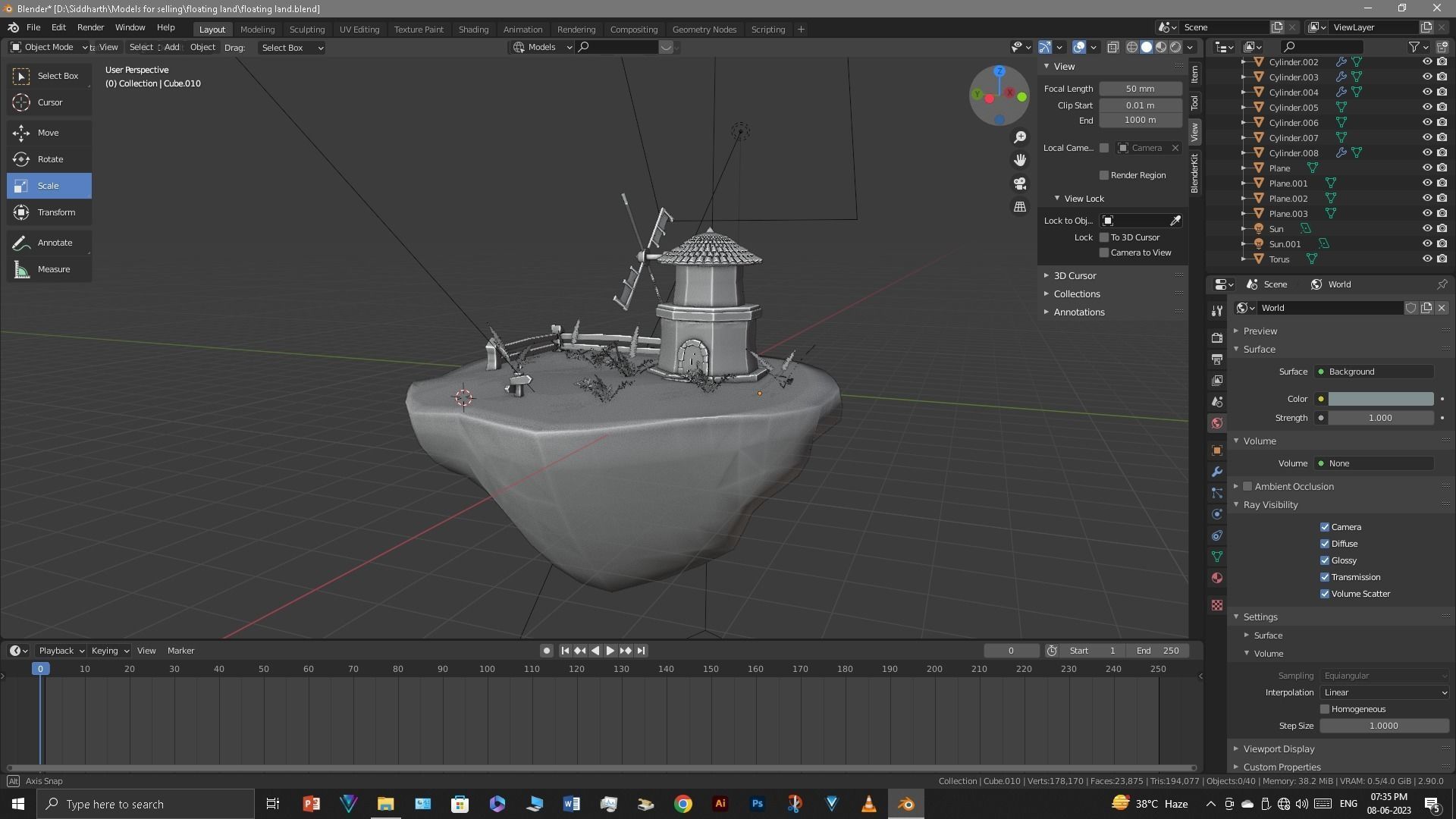 Floating Island 3D model_11