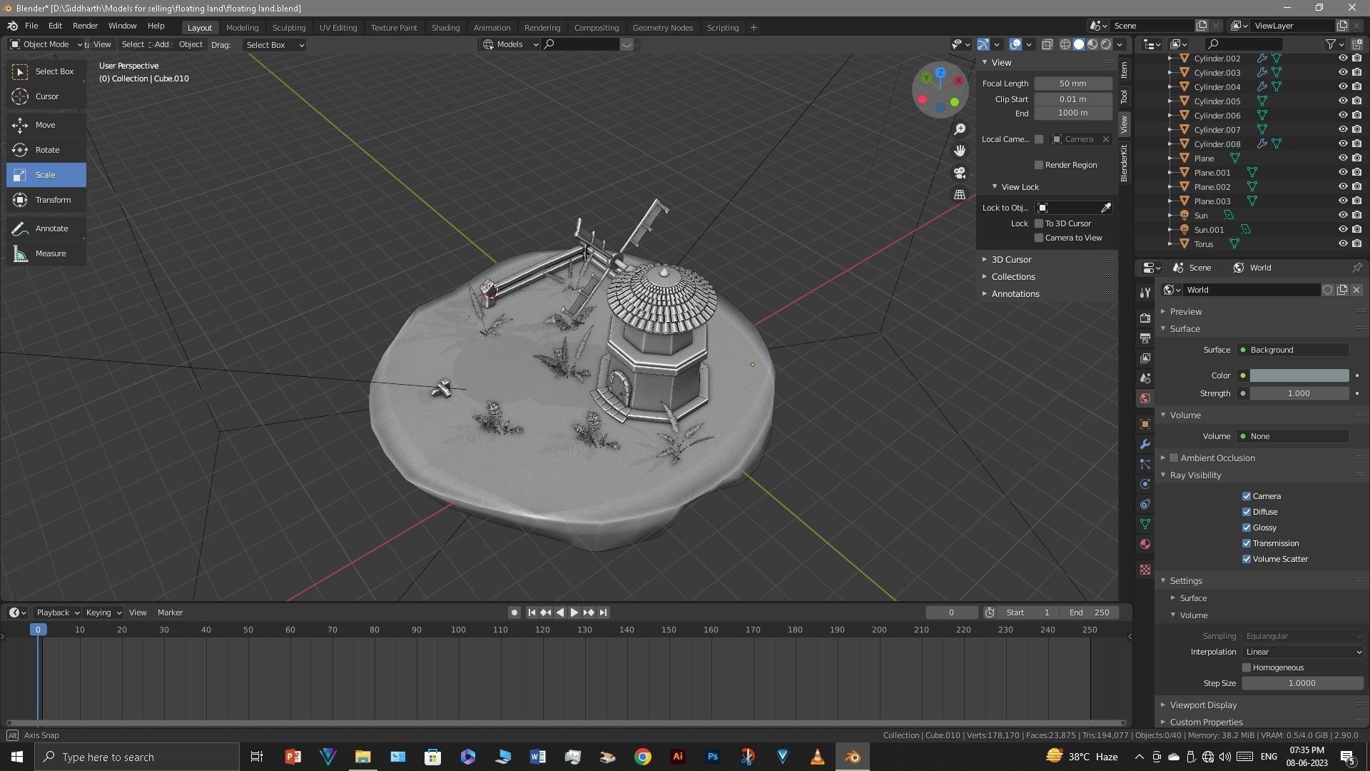 Floating Island 3D model_28