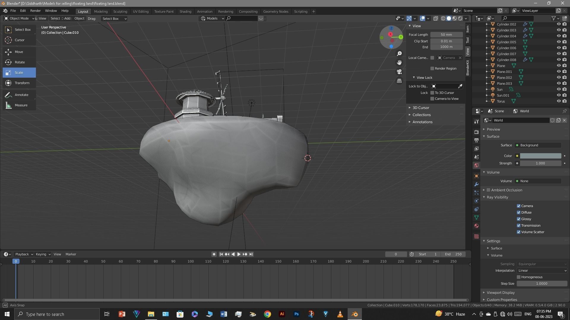 Floating Island 3D model_48