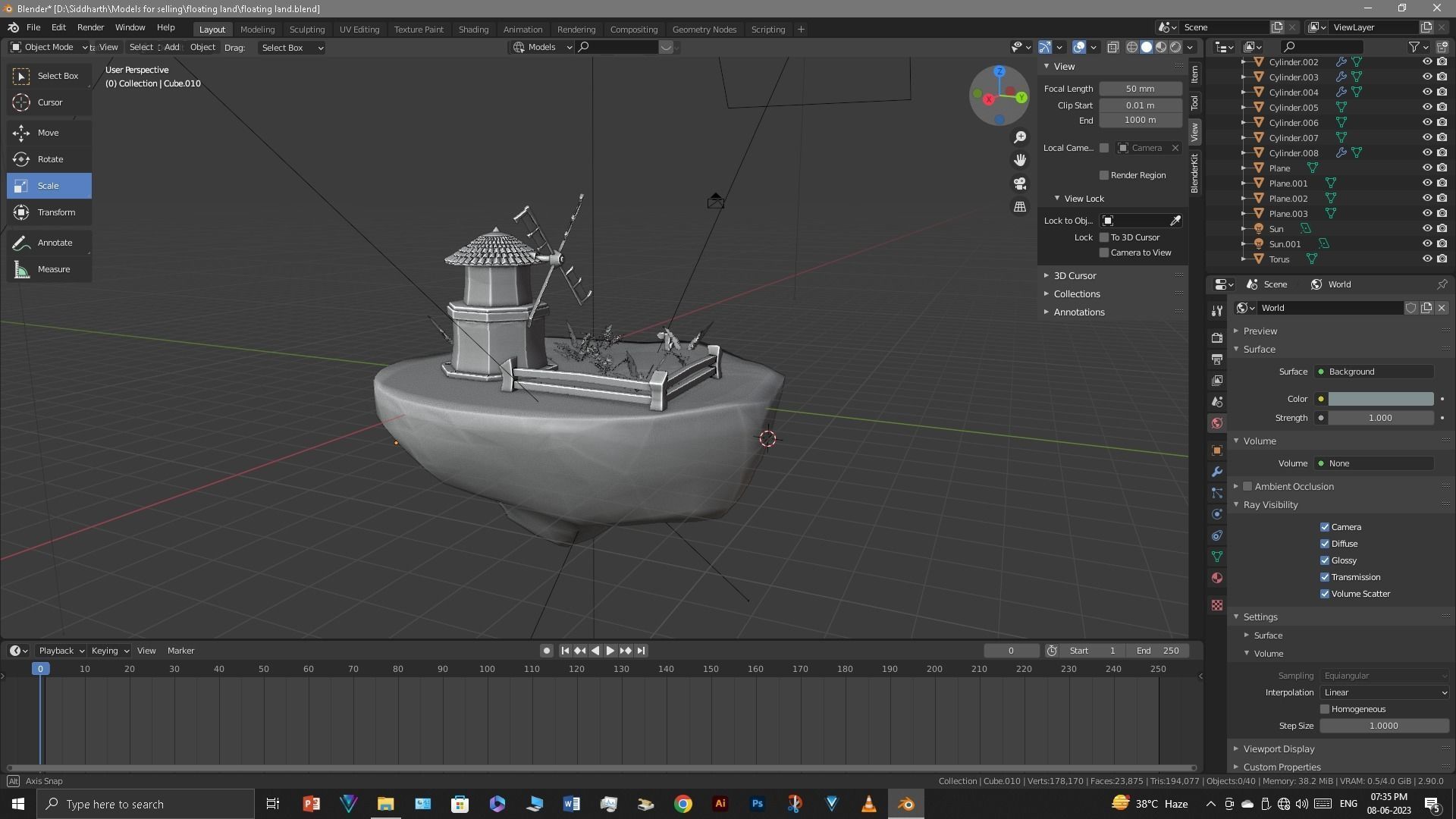 Floating Island 3D model_30