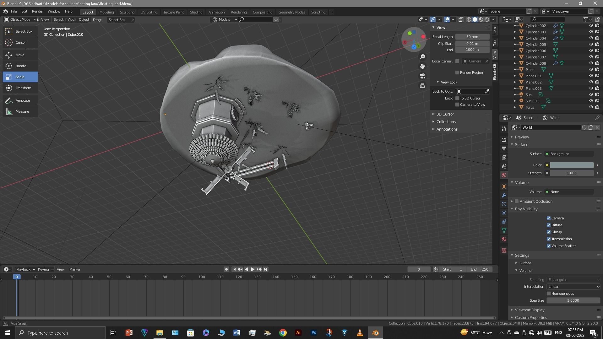 Floating Island 3D model_37