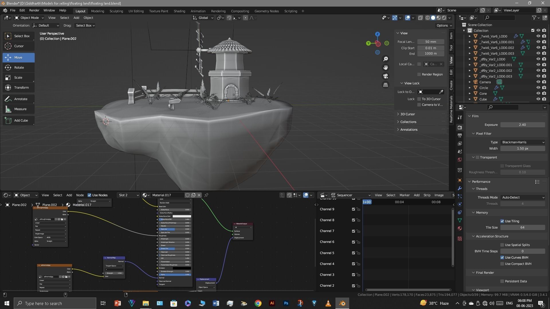Floating Island 3D model_12