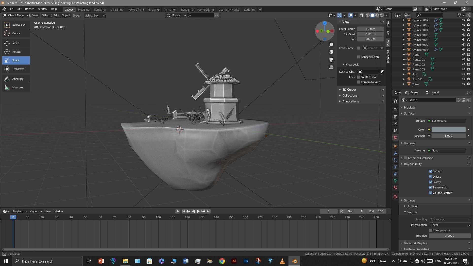 Floating Island 3D model_17
