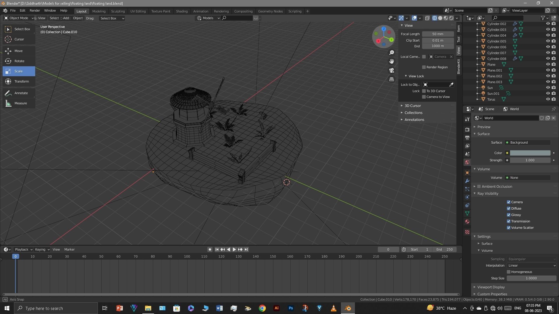 Floating Island 3D model_45