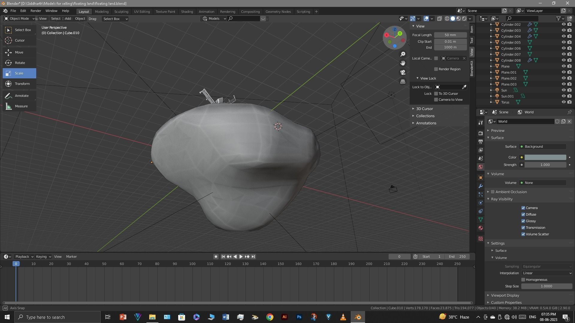 Floating Island 3D model_16