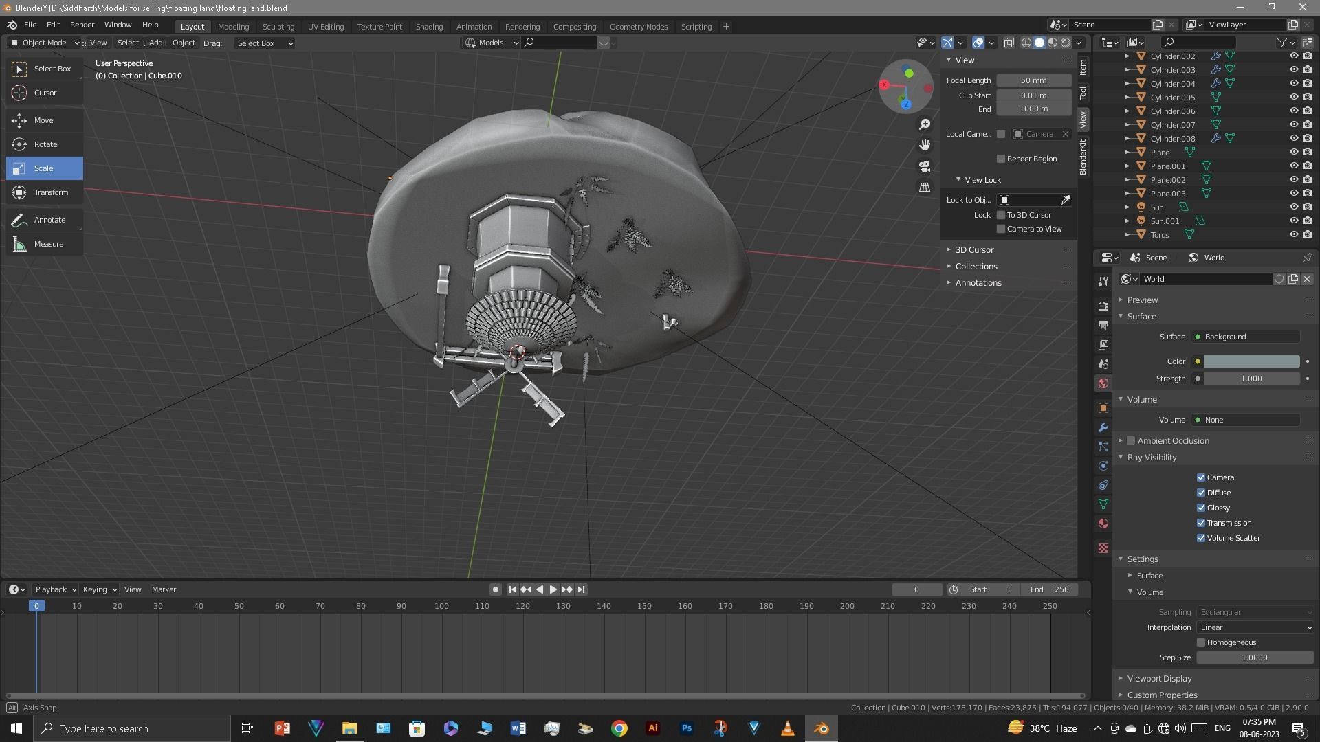 Floating Island 3D model_36