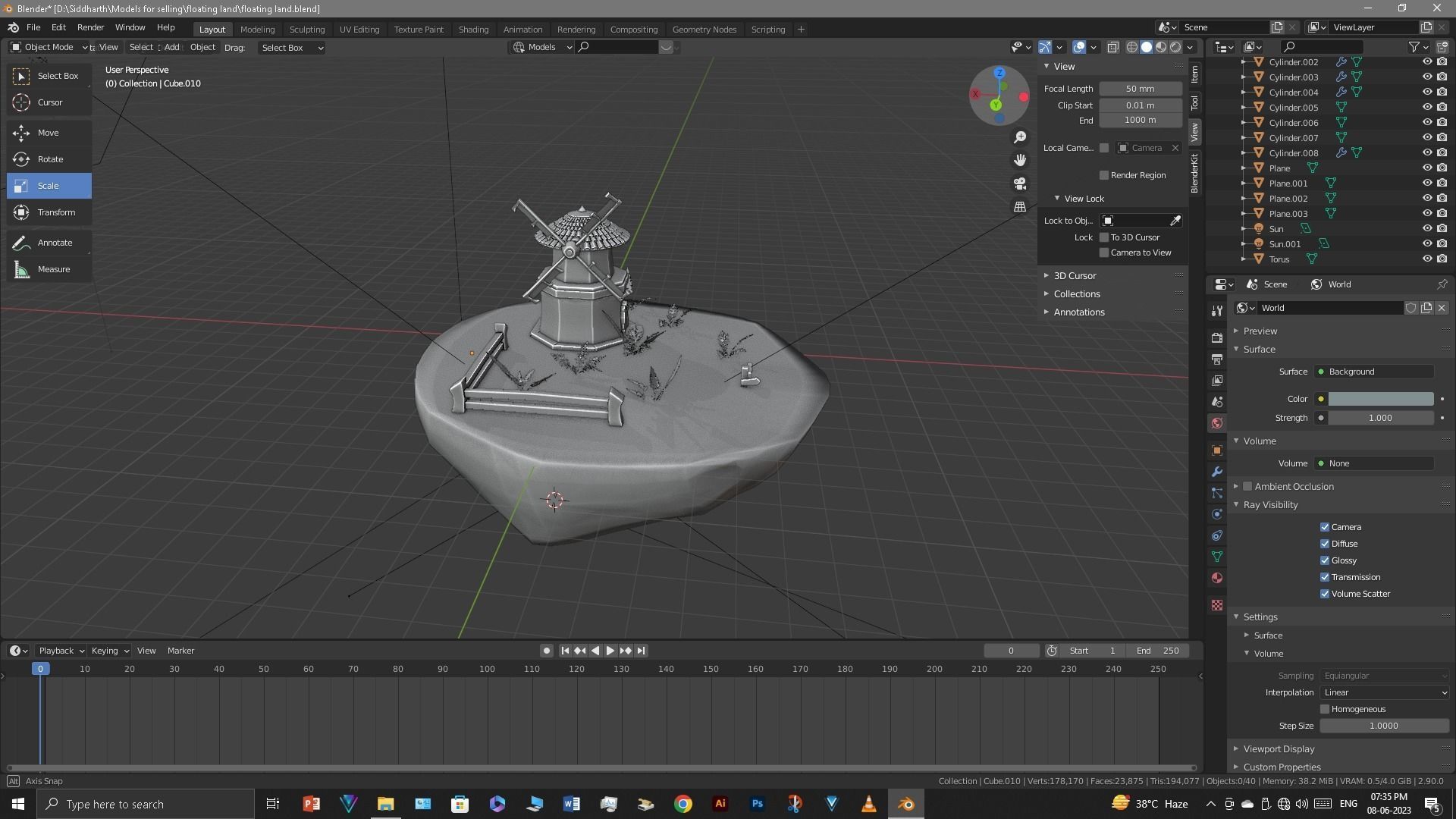 Floating Island 3D model_18