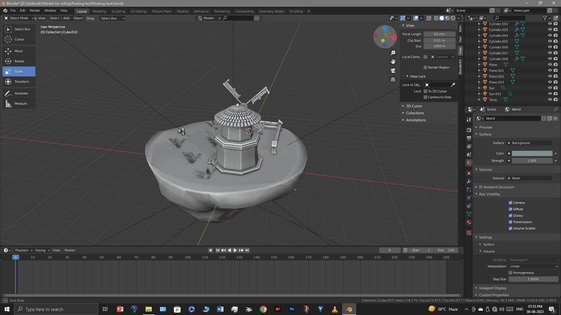 Floating Island 3D model_35