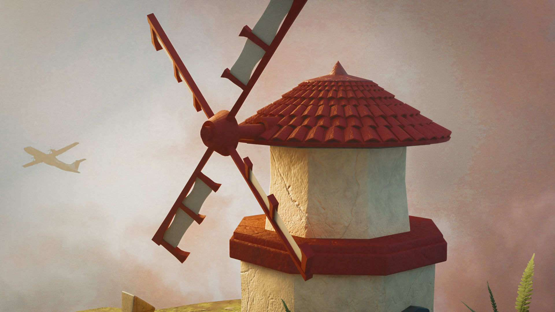 Floating Island 3D model_9