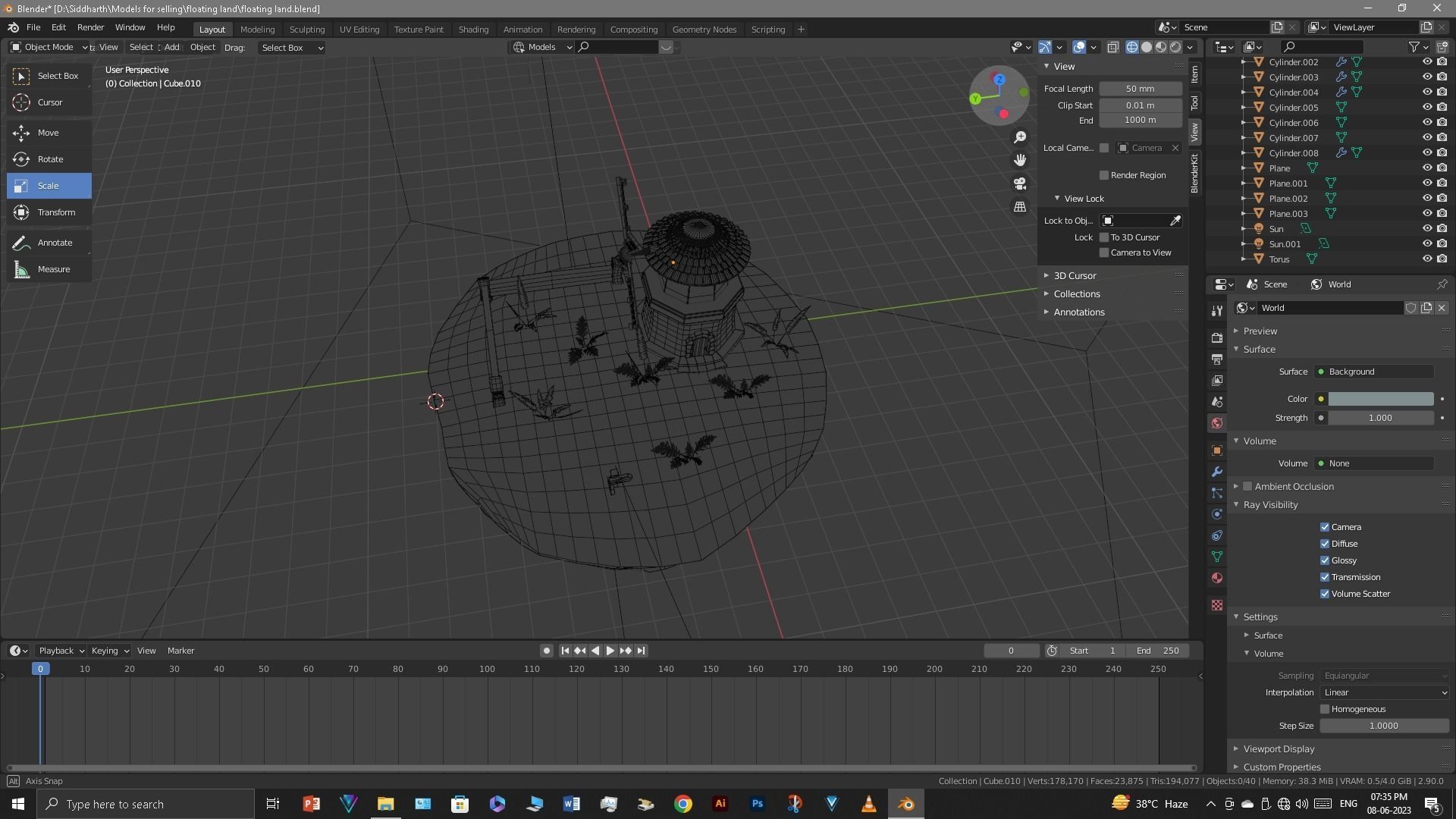 Floating Island 3D model_43