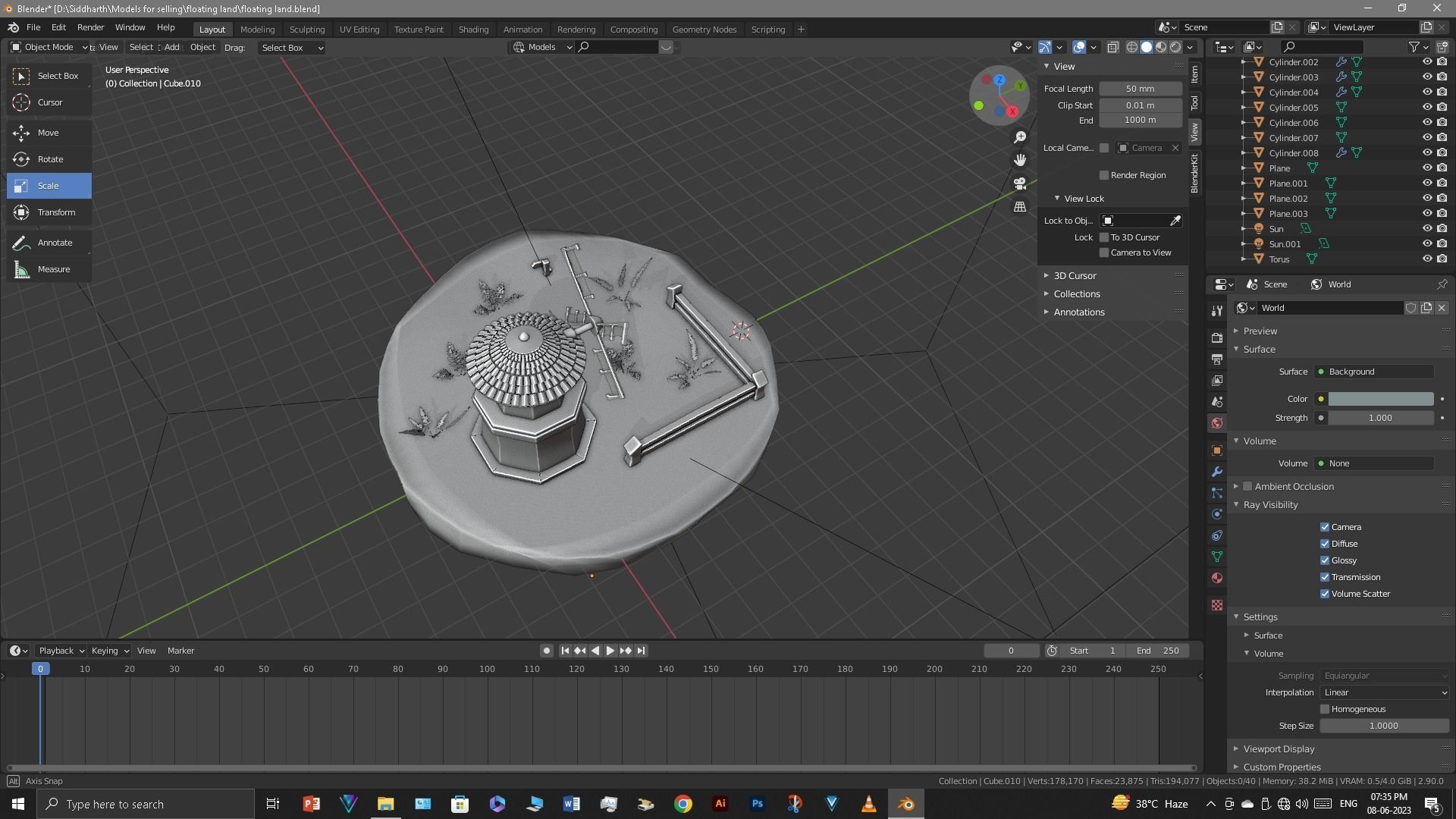 Floating Island 3D model_20