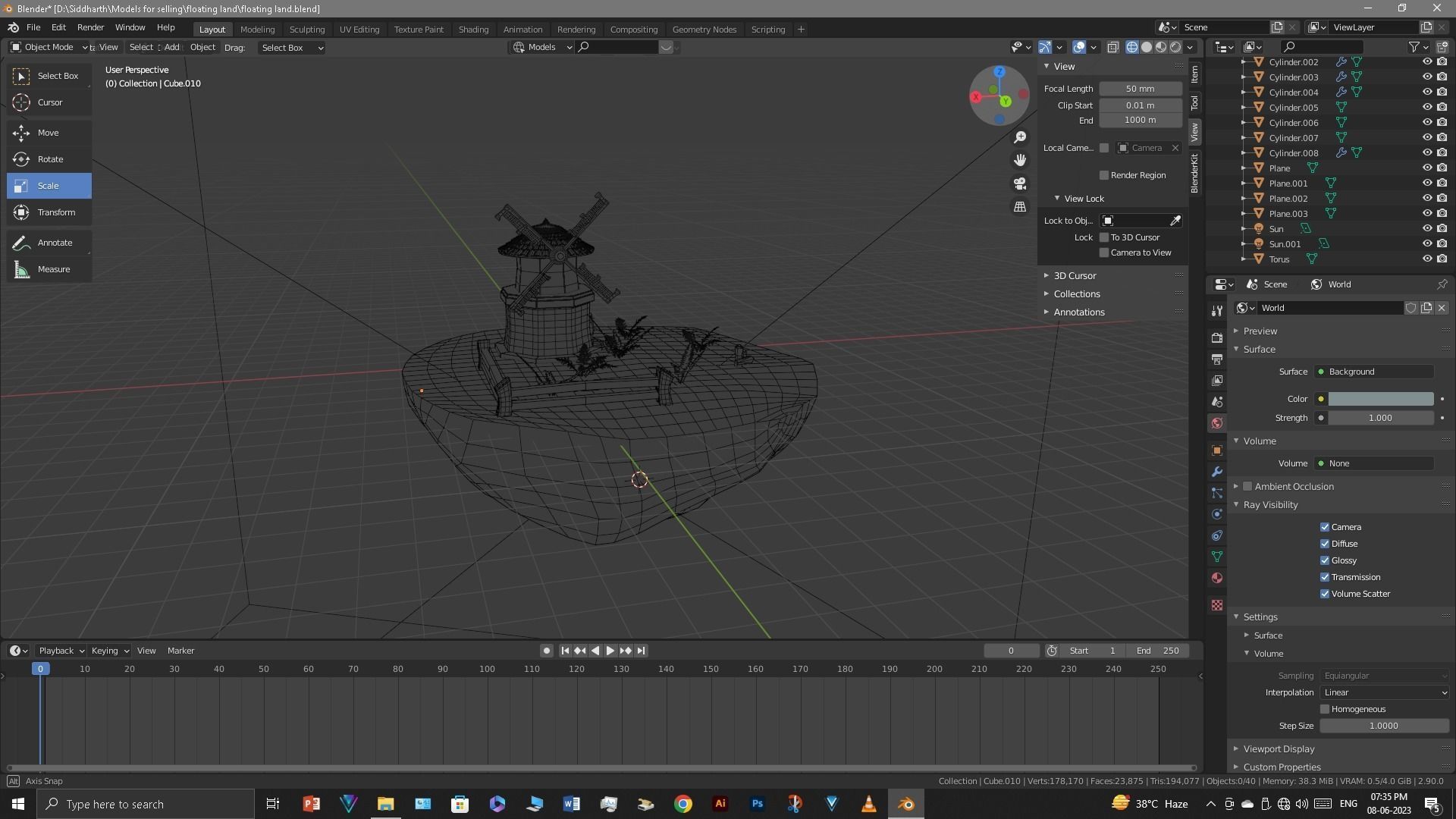 Floating Island 3D model_49
