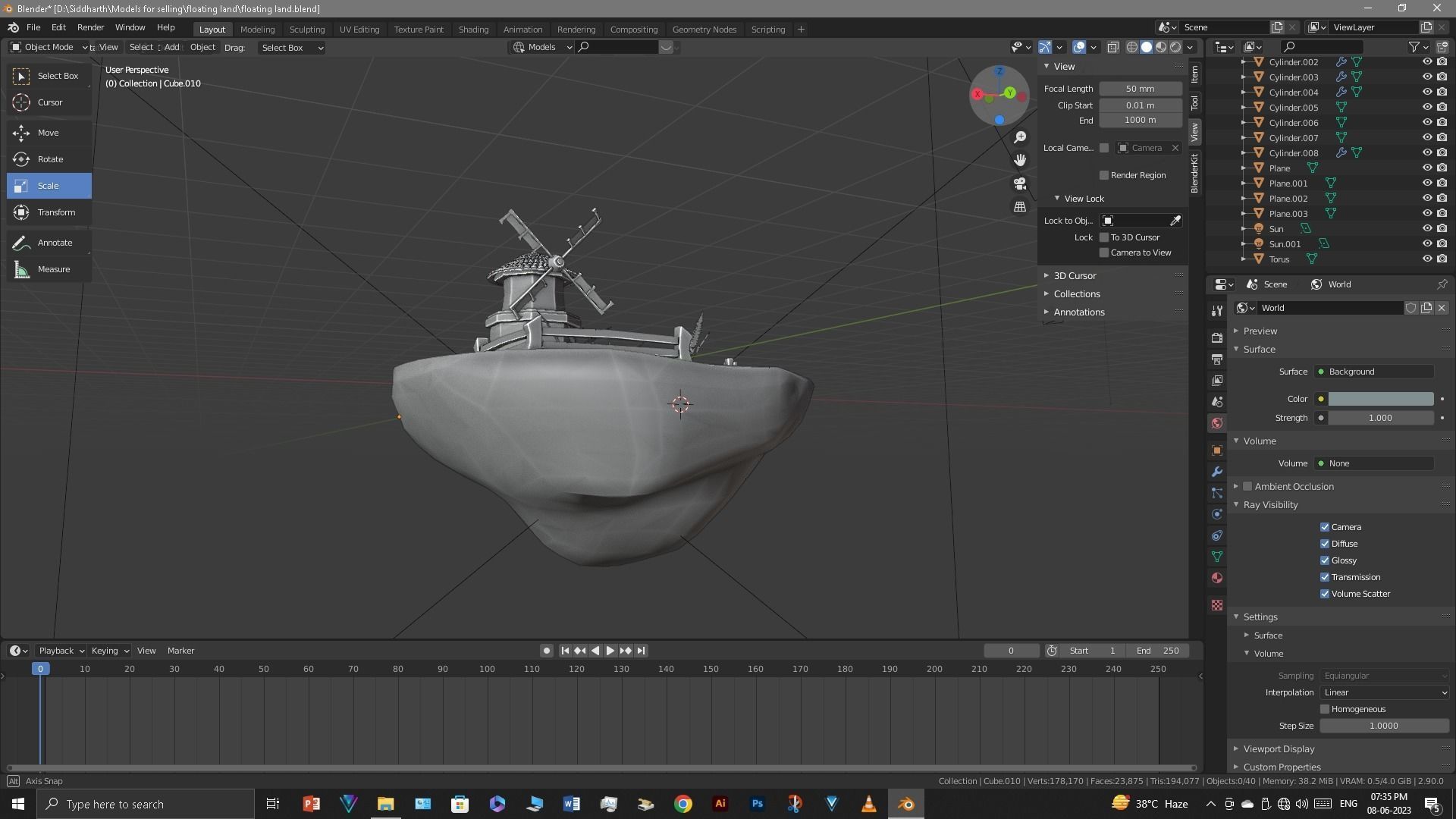 Floating Island 3D model_22