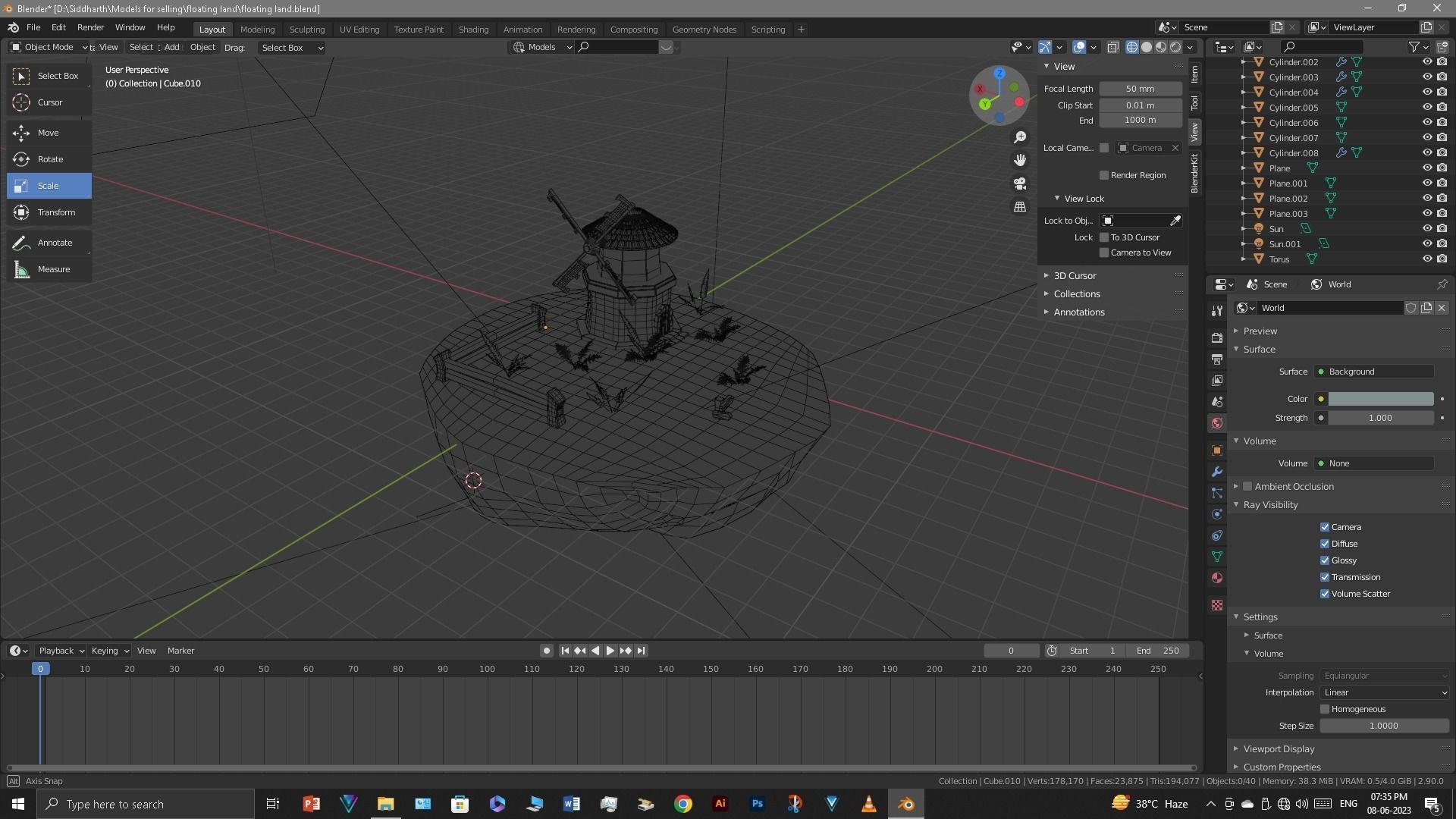 Floating Island 3D model_47