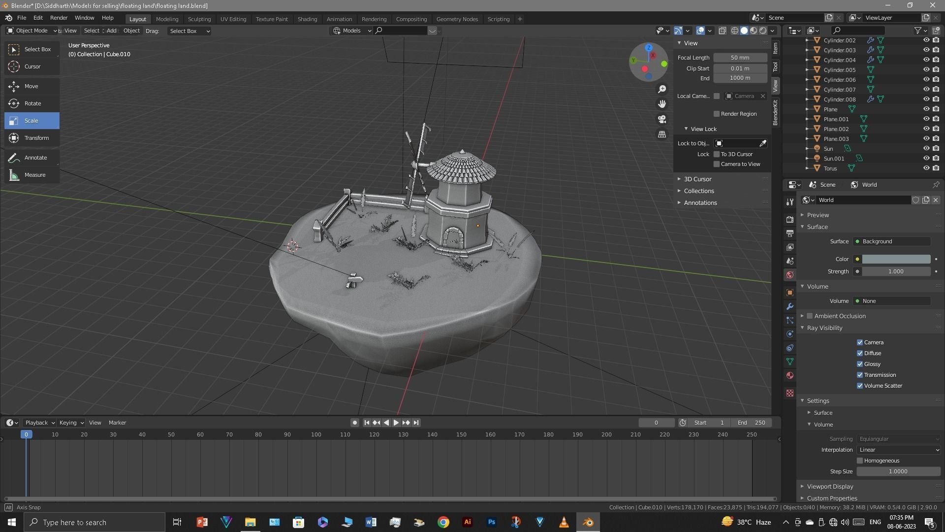 Floating Island 3D model_32