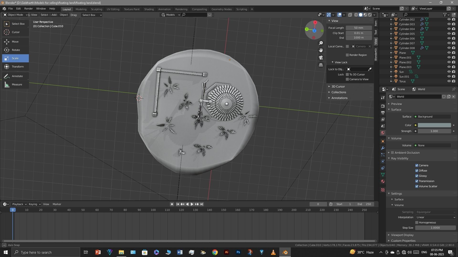 Floating Island 3D model_26