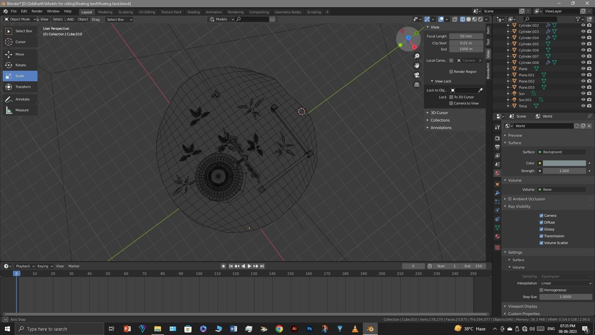 Floating Island 3D model_44