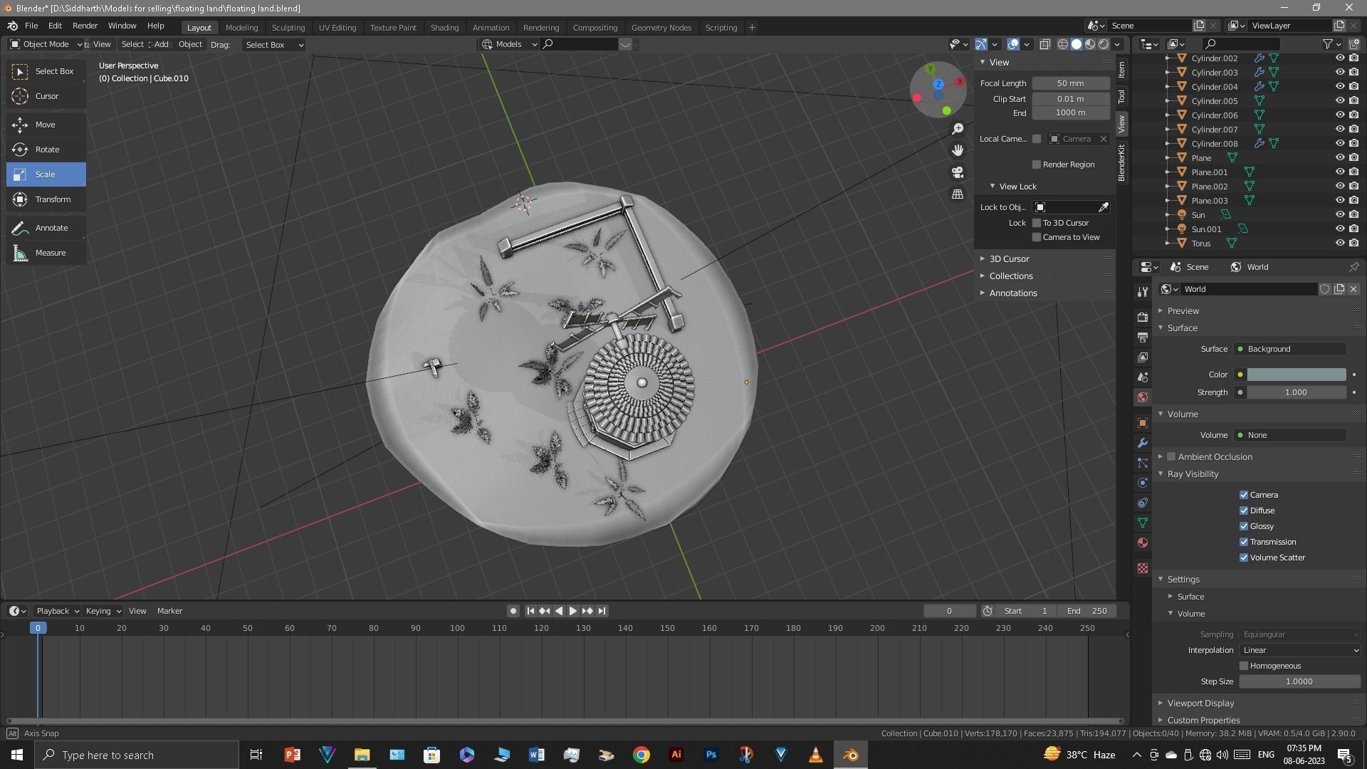 Floating Island 3D model_15