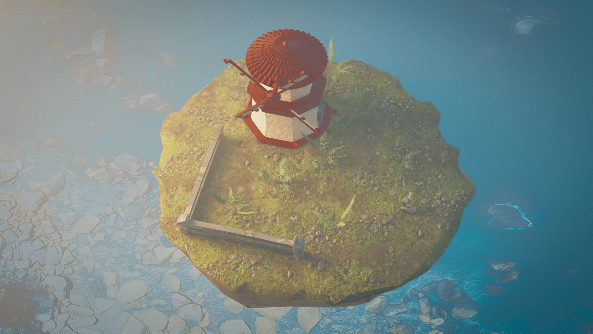 Floating Island 3D model_6