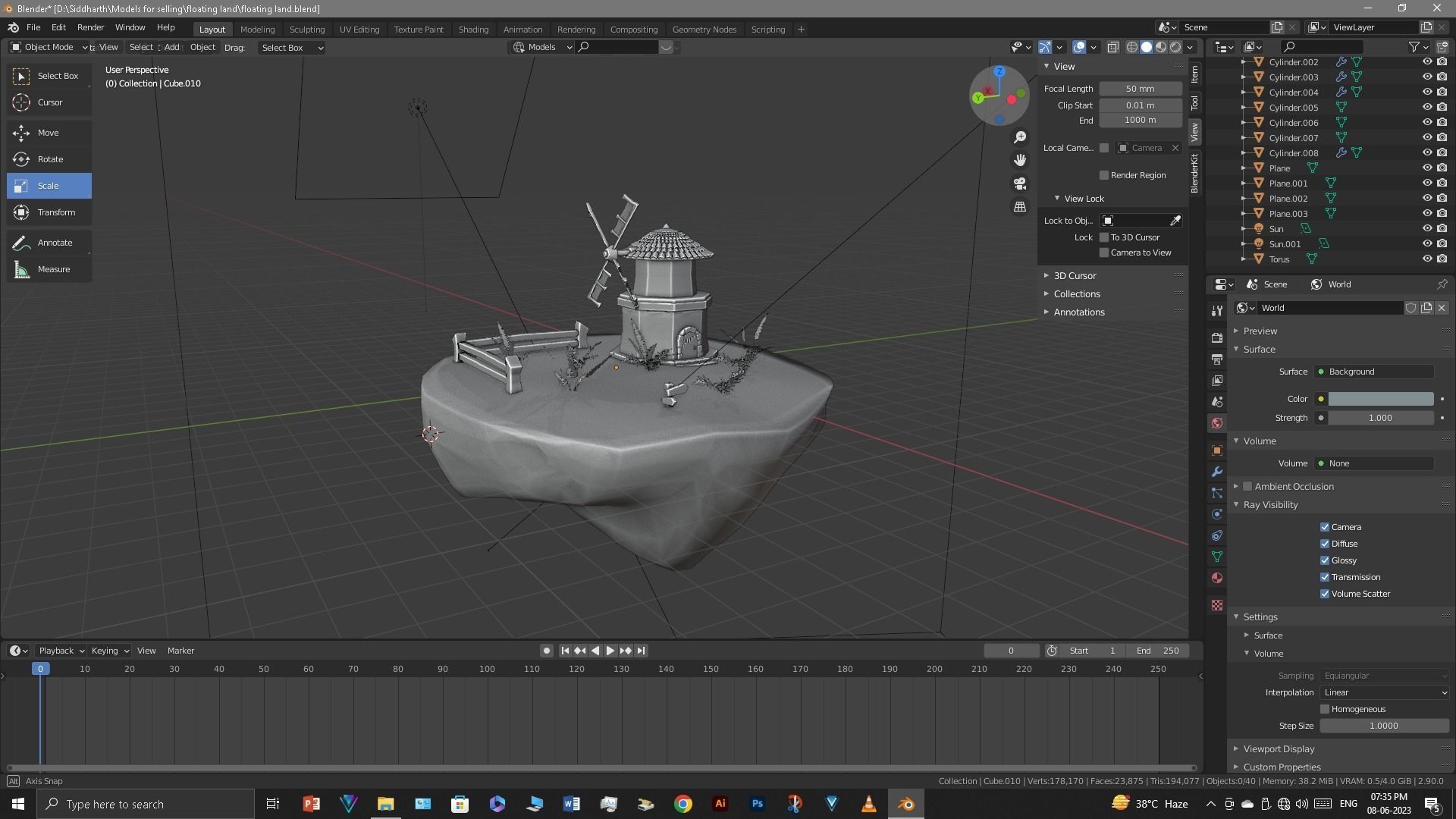 Floating Island 3D model_29