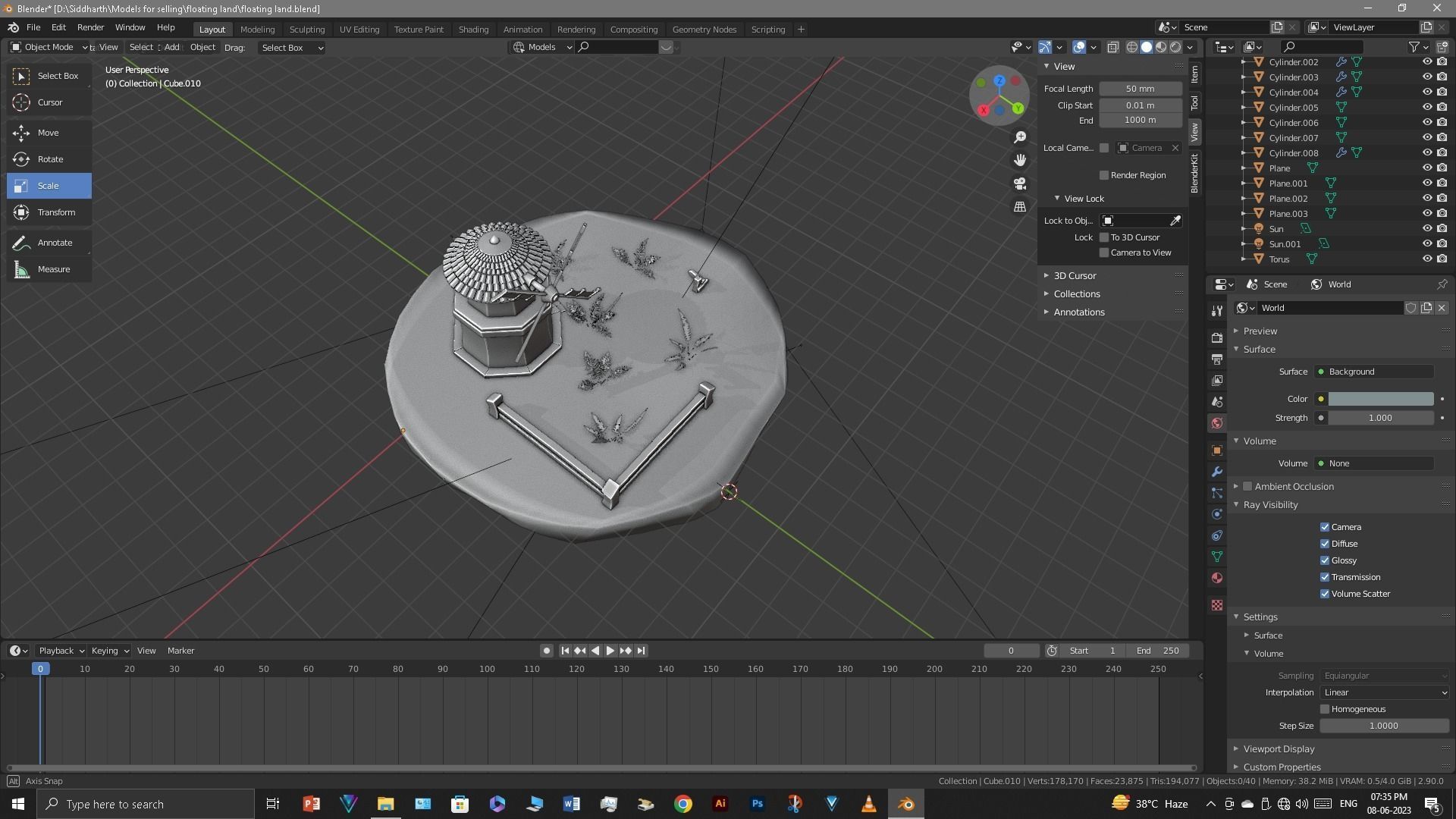 Floating Island 3D model_38