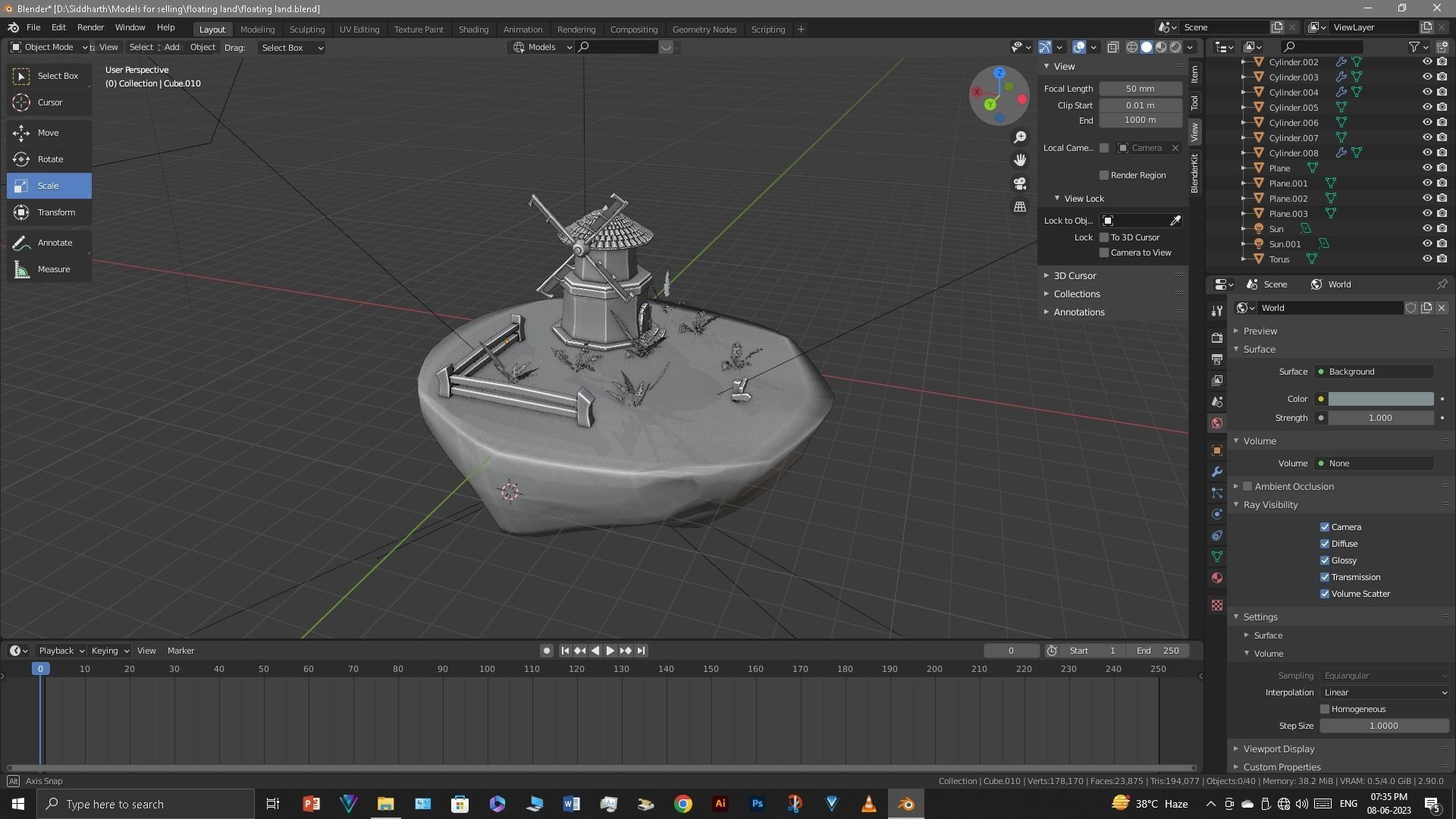 Floating Island 3D model_33