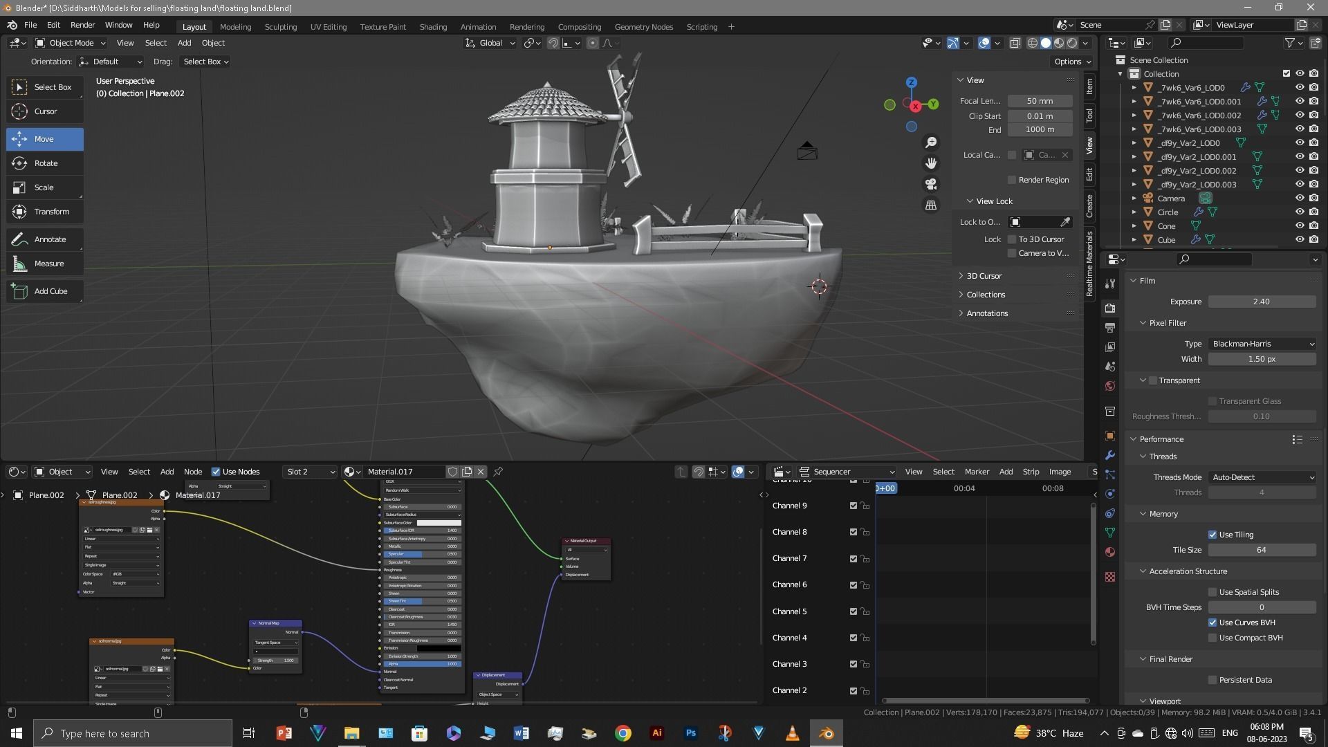 Floating Island 3D model_21