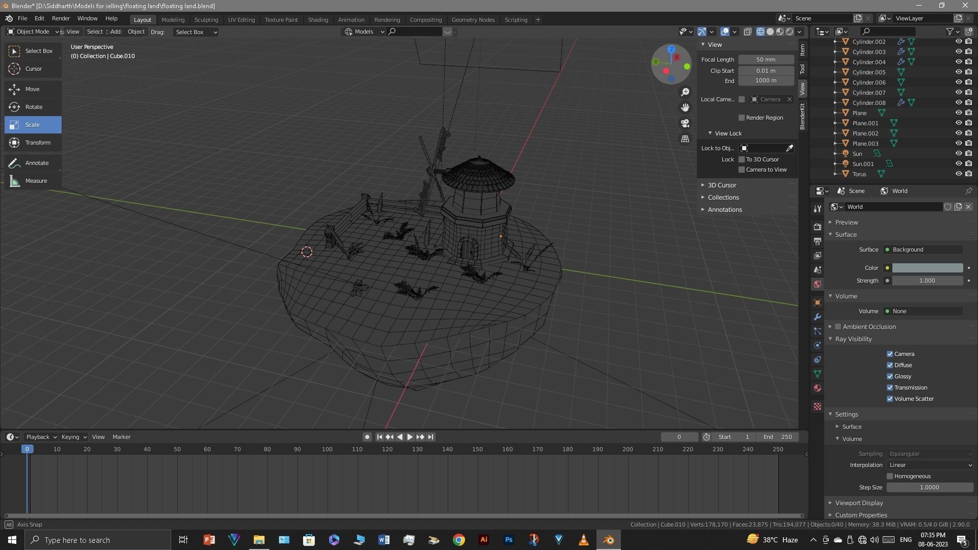 Floating Island 3D model_42