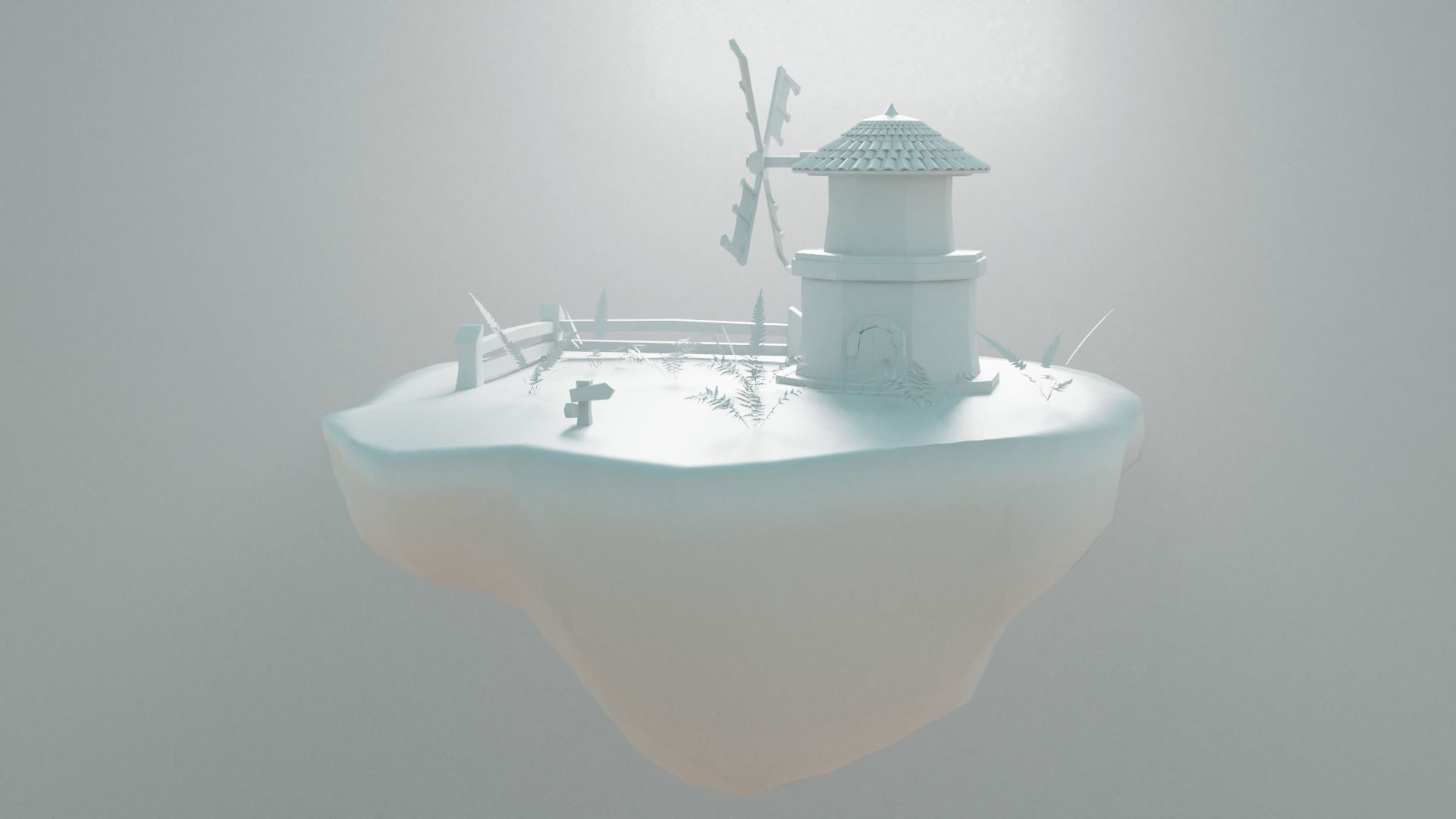 Floating Island 3D model_5