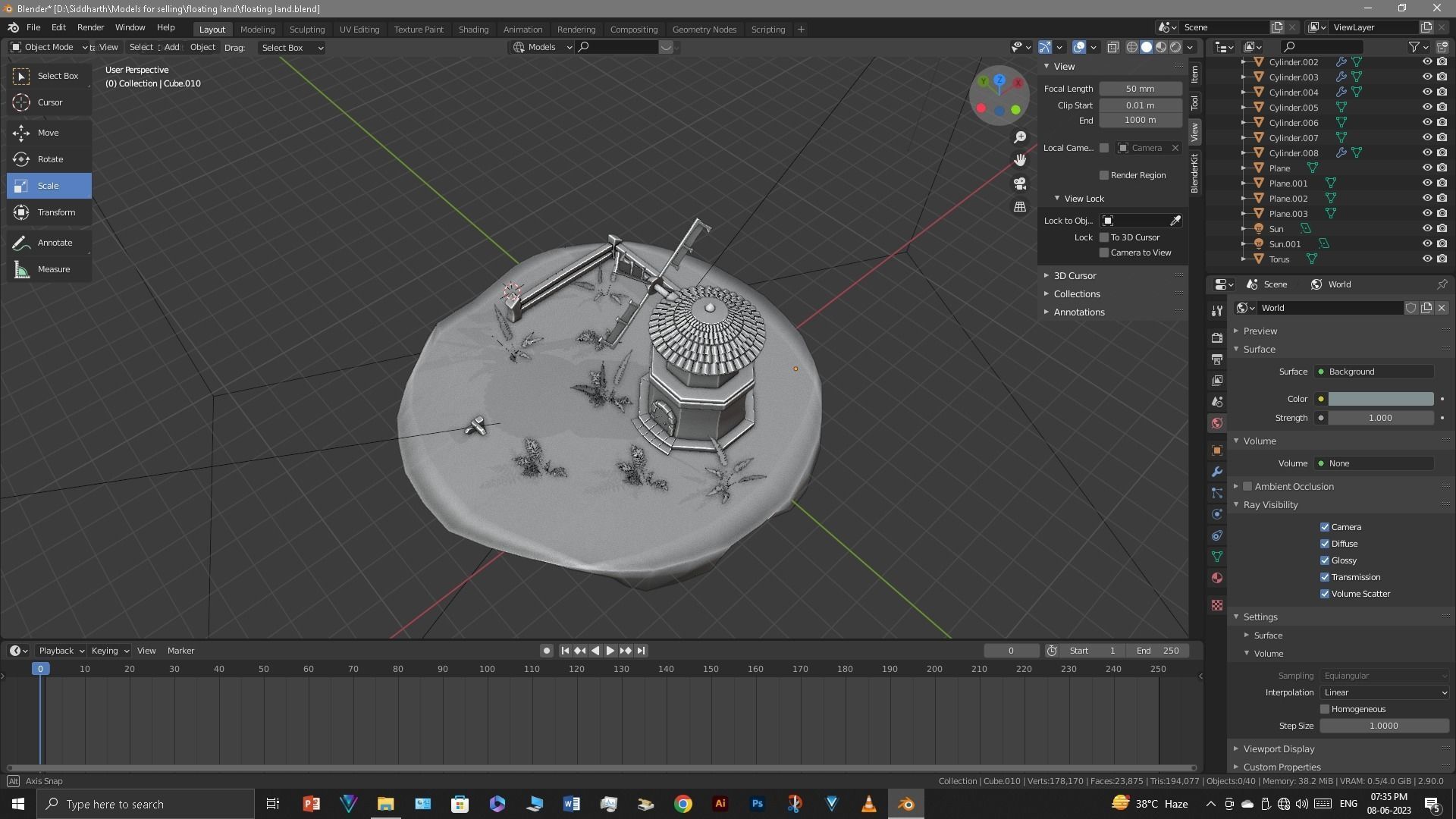 Floating Island 3D model_50