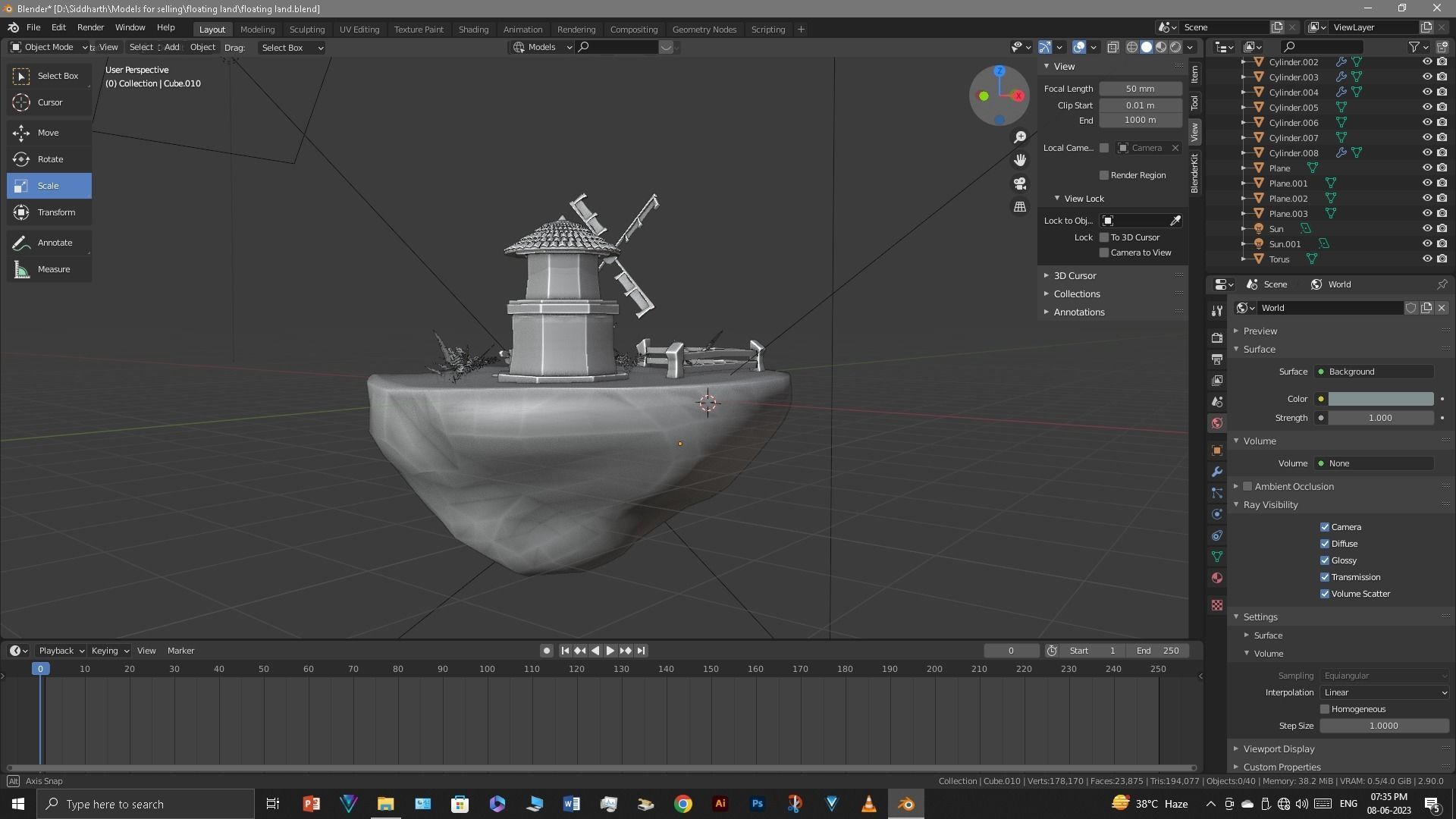 Floating Island 3D model_46