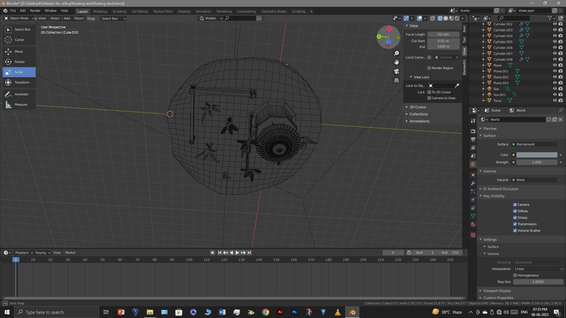 Floating Island 3D model_41