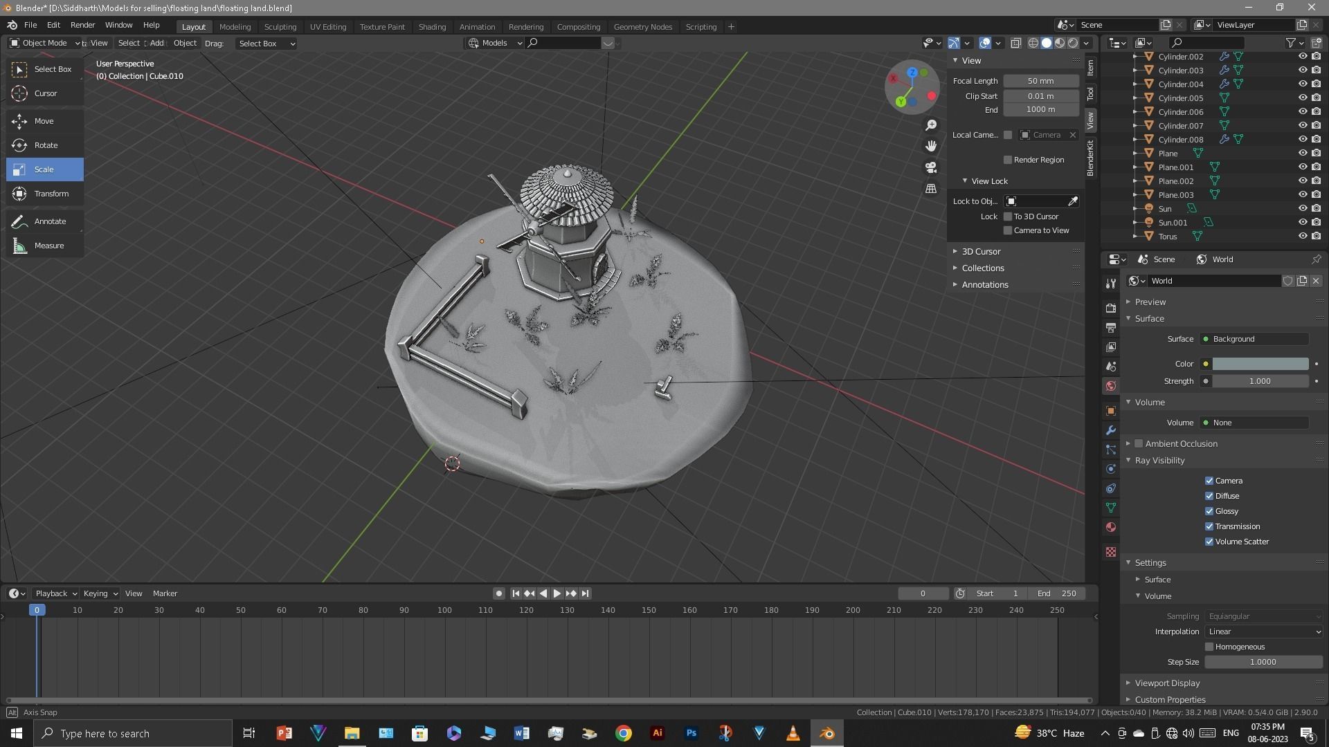 Floating Island 3D model_19