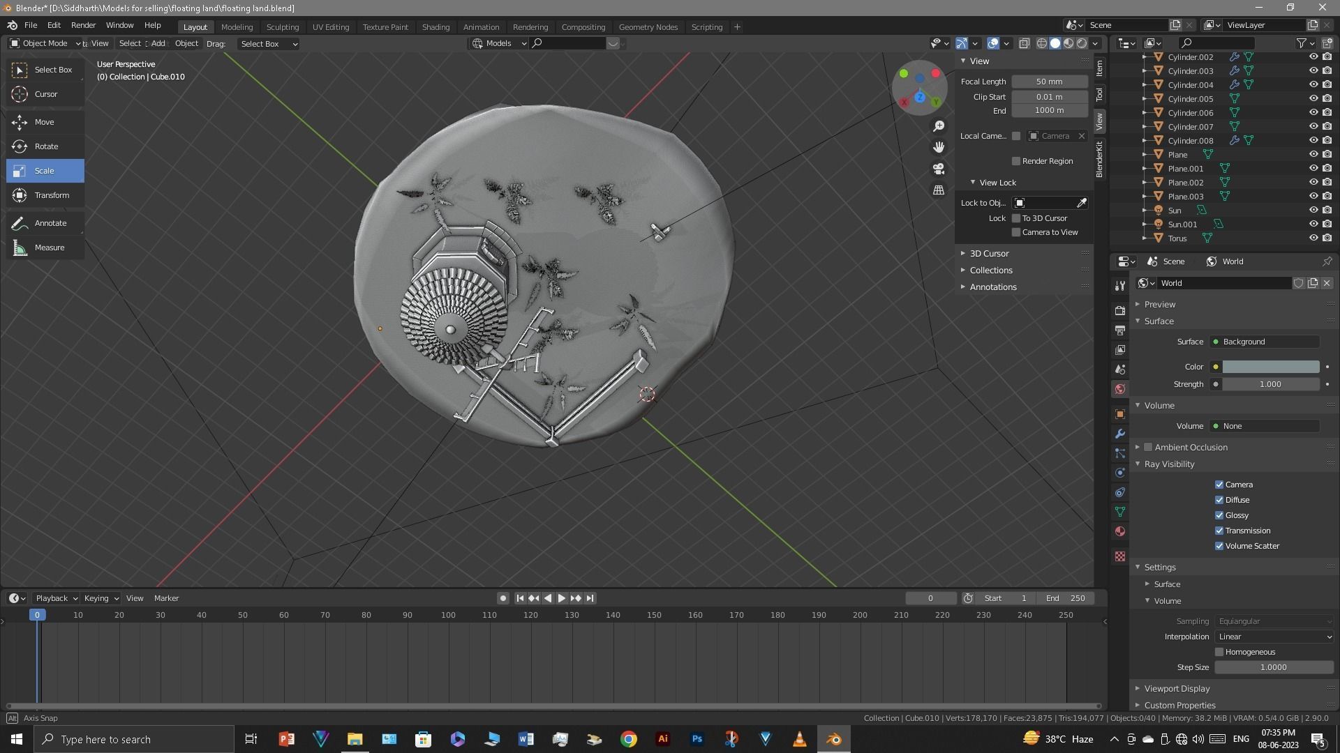 Floating Island 3D model_34