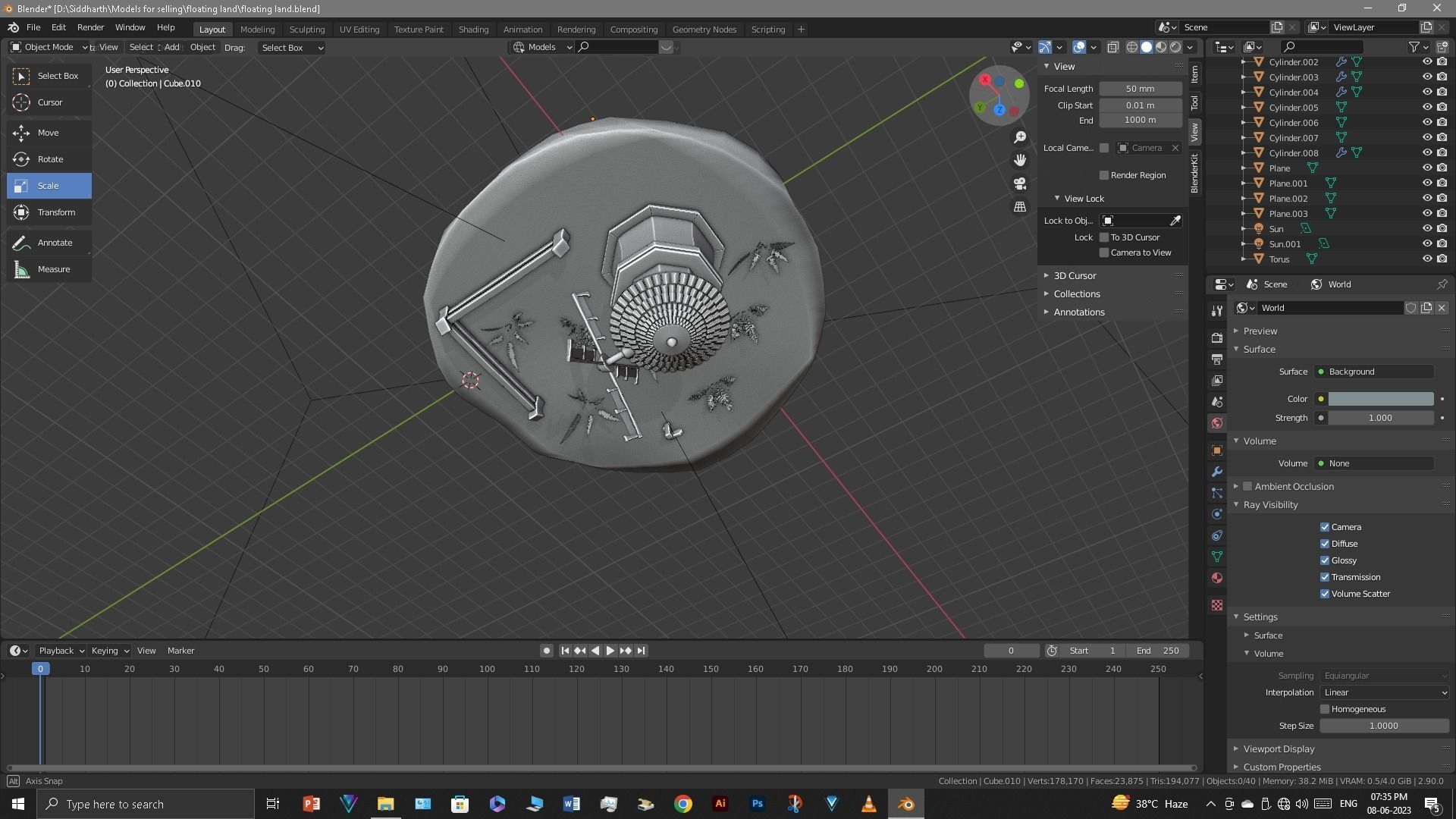 Floating Island 3D model_27