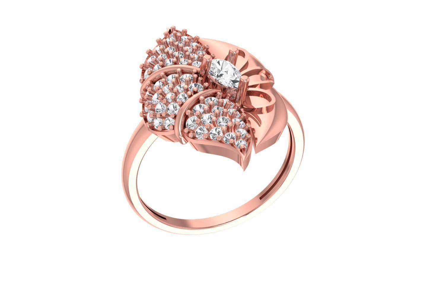 Women Ring 3dm STL OBJ FBX Renders Details 3D print model_1