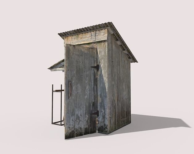 Old Smokehouse 3D model 3