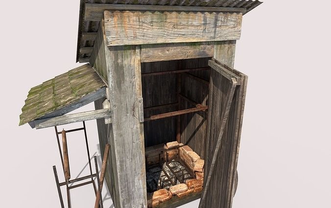 Old Smokehouse 3D model 6