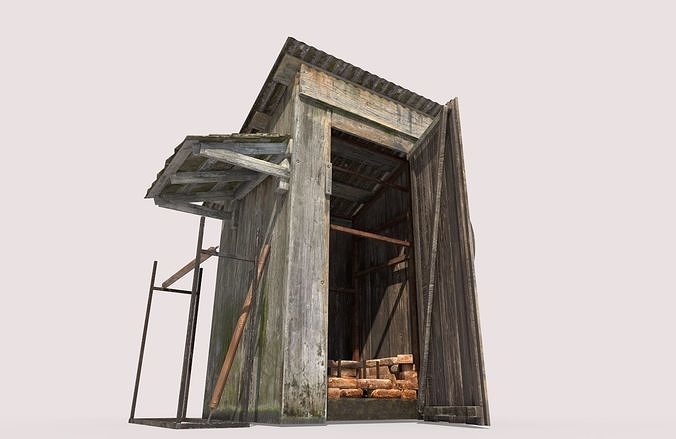 Old Smokehouse 3D model 5