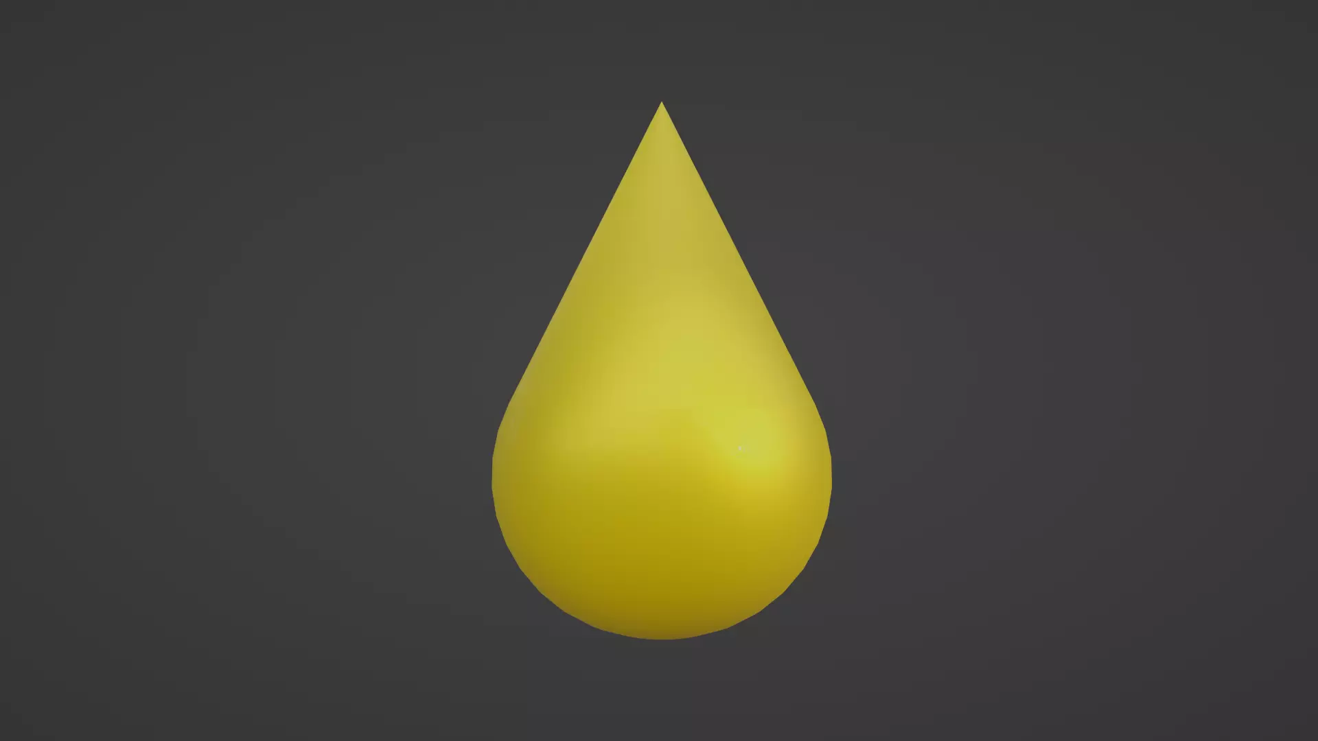 Gold Drop Low-poly 3D model_0