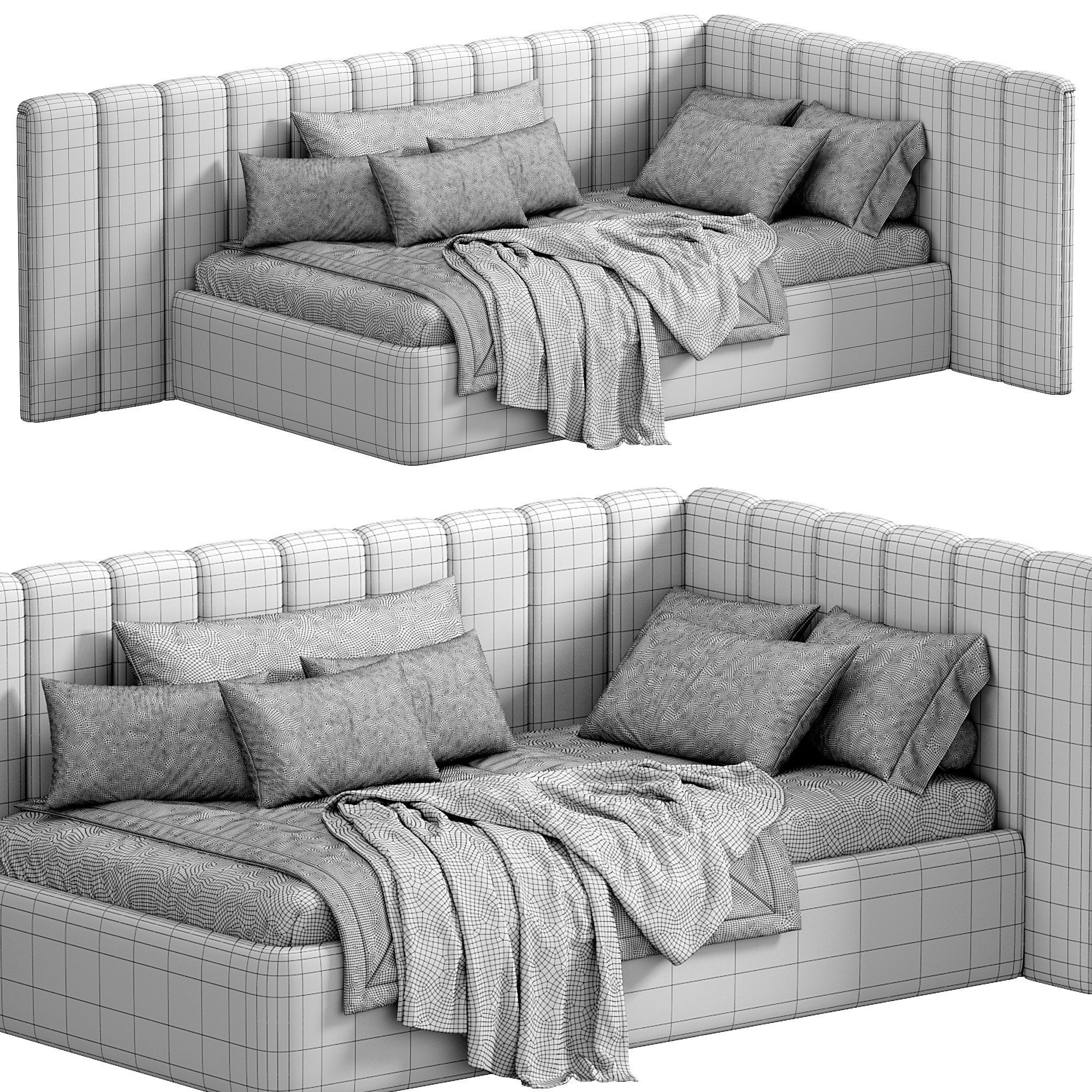 Childrens Bed Valencia by WoodSoft 3D model_7