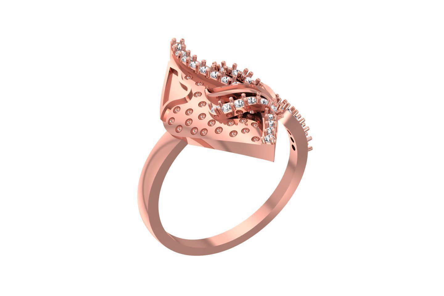 Women Ring 3dm STL OBJ FBX Renders Details 3D print model_1