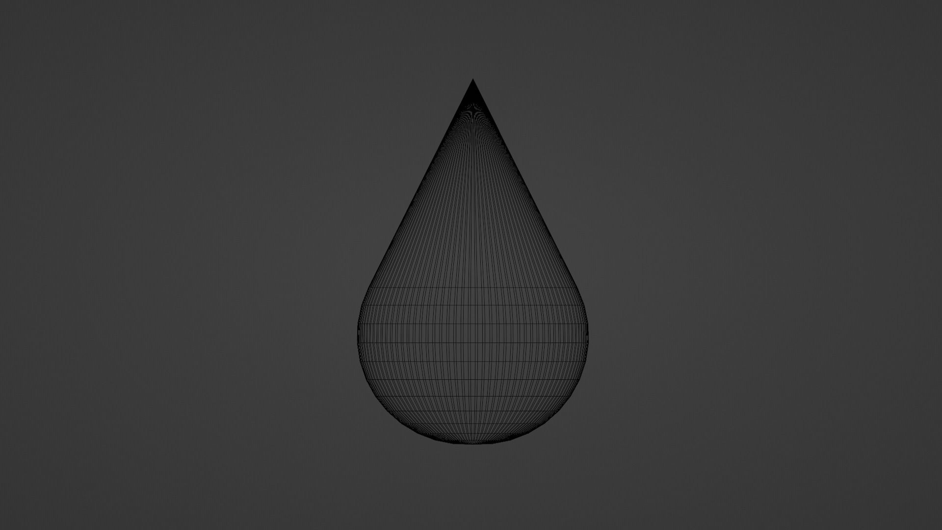 Silver Drop Low-poly 3D model_8