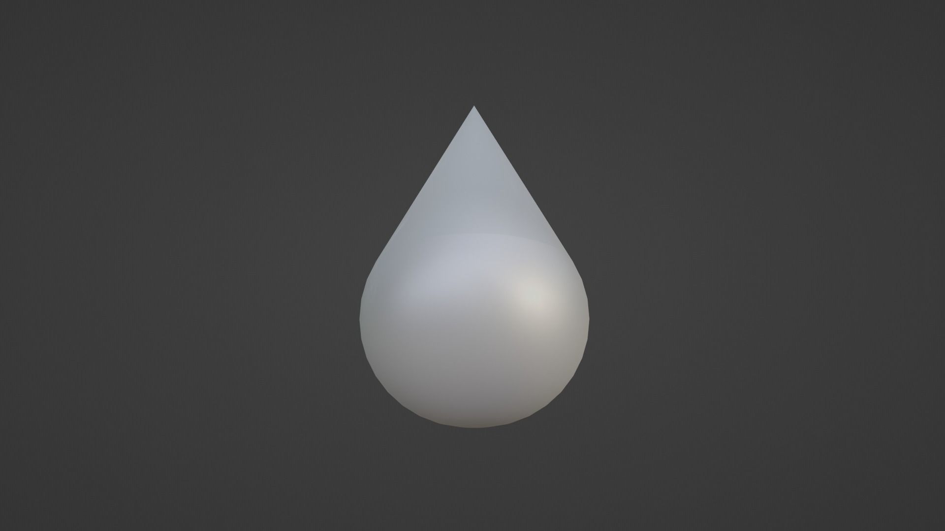 Silver Drop Low-poly 3D model_2