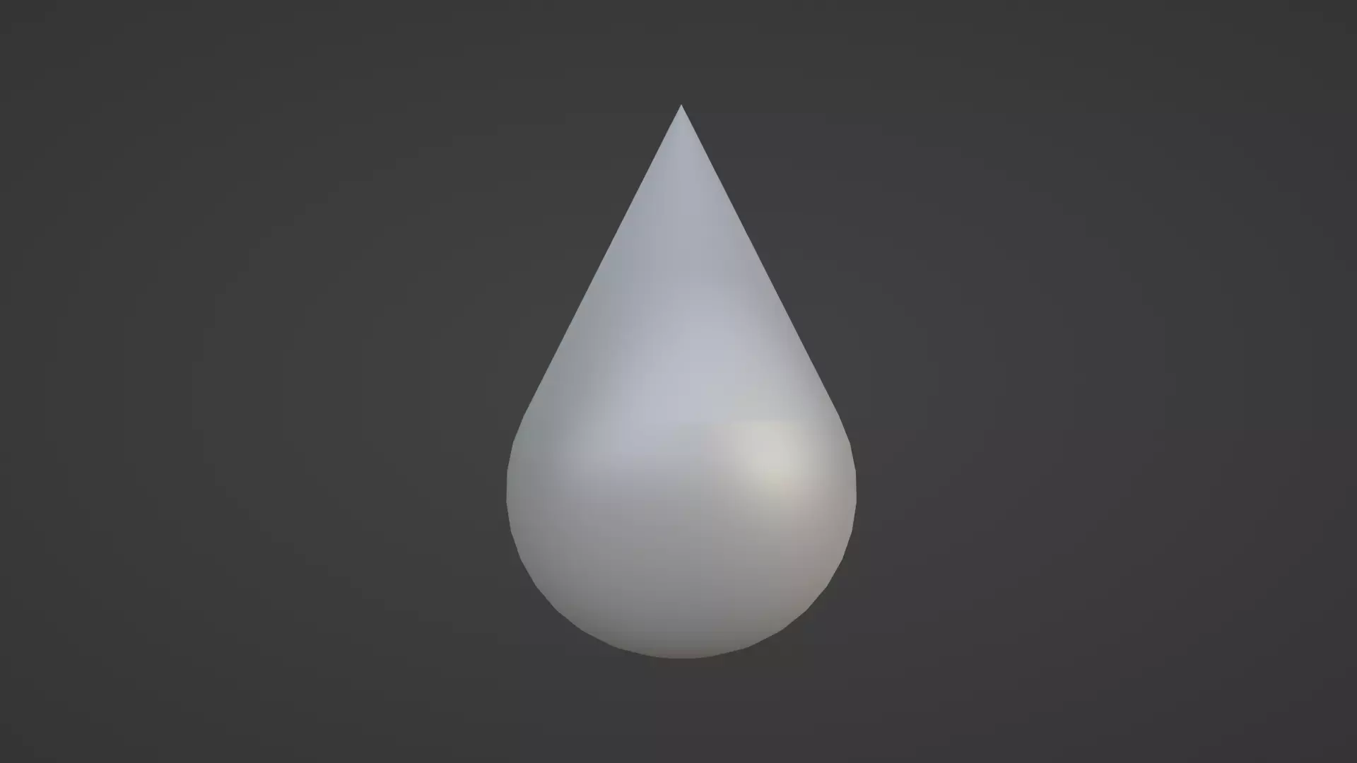 Silver Drop Low-poly 3D model_0