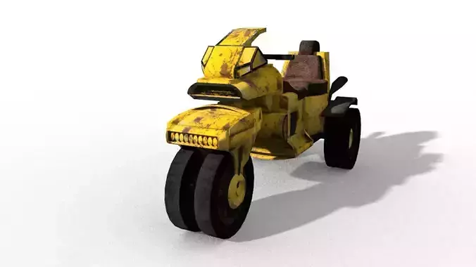 sci-fi atv motorcycle hq printable original design Low-poly 3D model