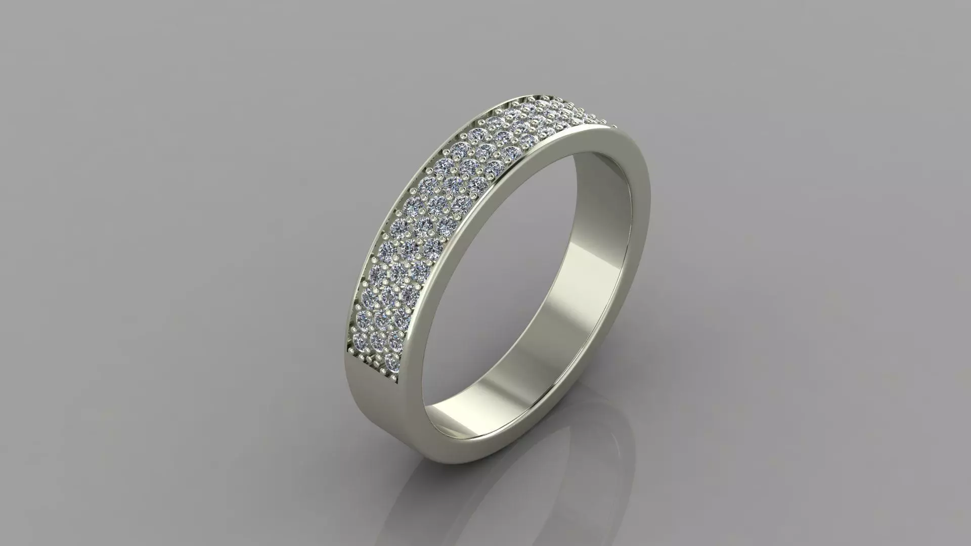 98 Engagemet Ring with diamonds 3D print model_0
