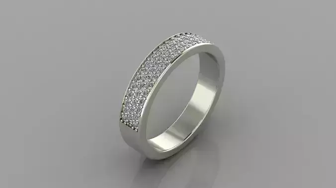 98 Engagemet Ring with diamonds 3D print model